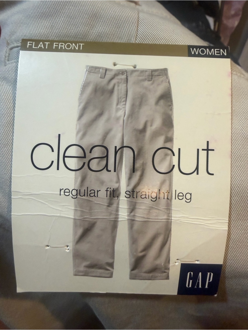 GAP Khaki Clean Cut Flat Front Pants - Light Khaki